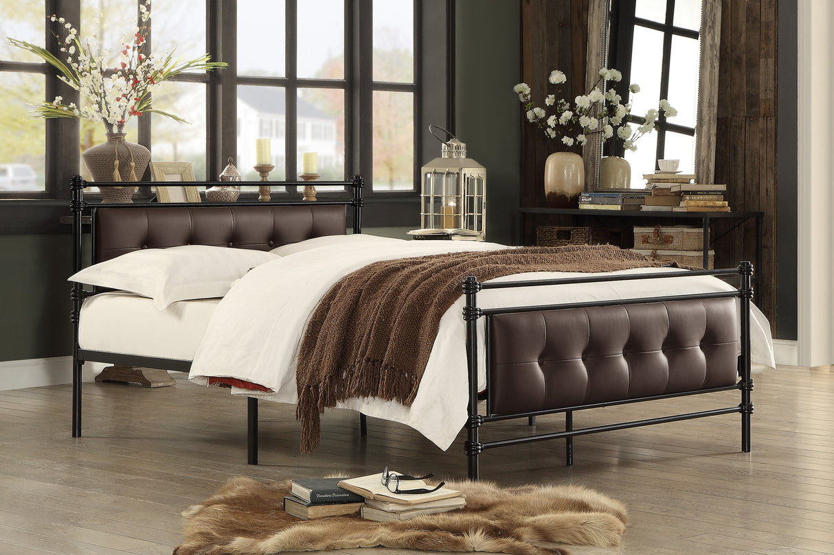 Jayla Brown Full Metal Platform Bed