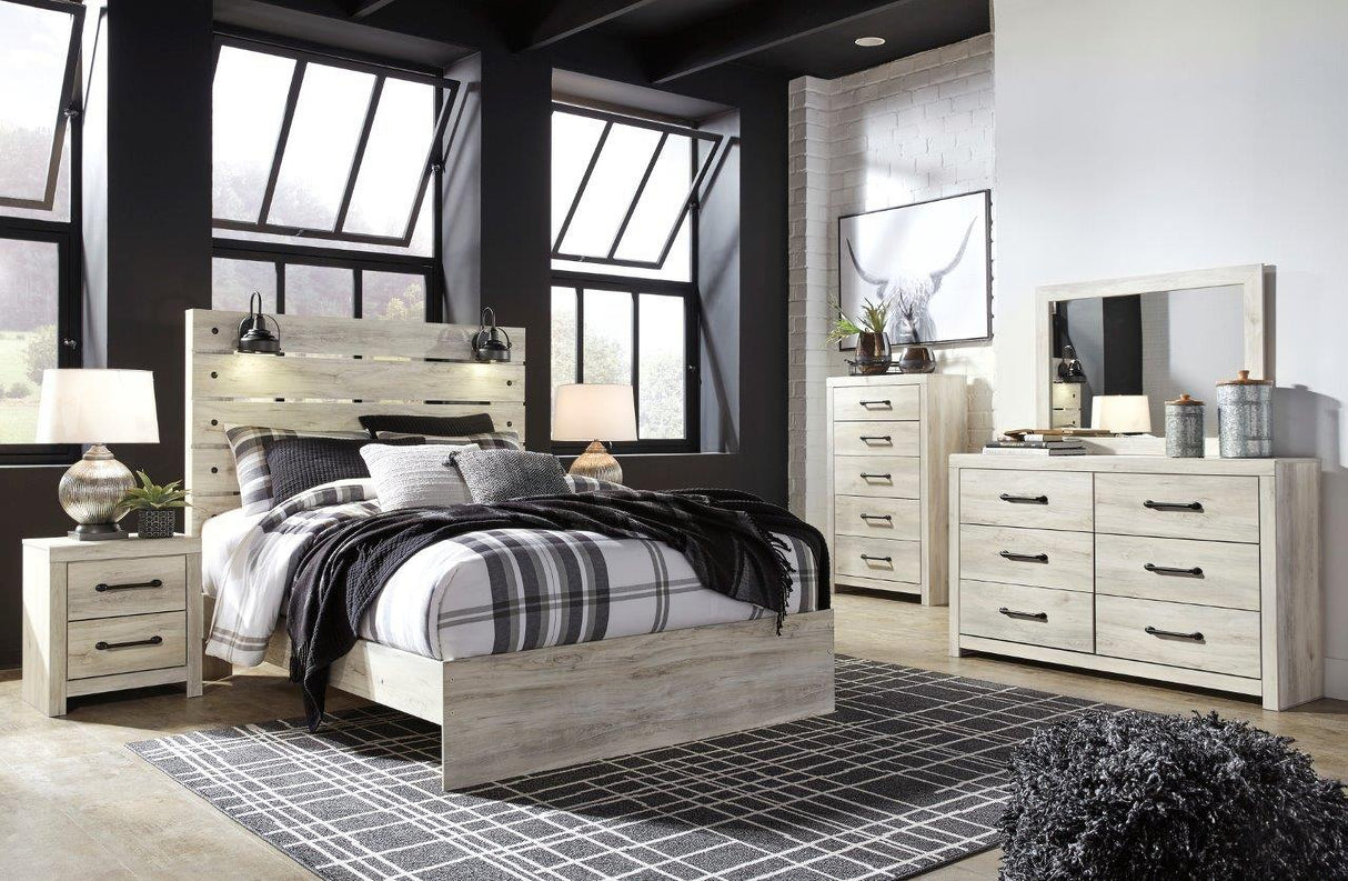 Cambeck Whitewash Panel Bedroom Set
