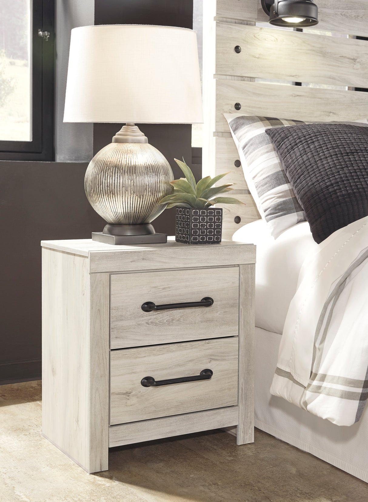 Cambeck Whitewash Panel Bedroom Set