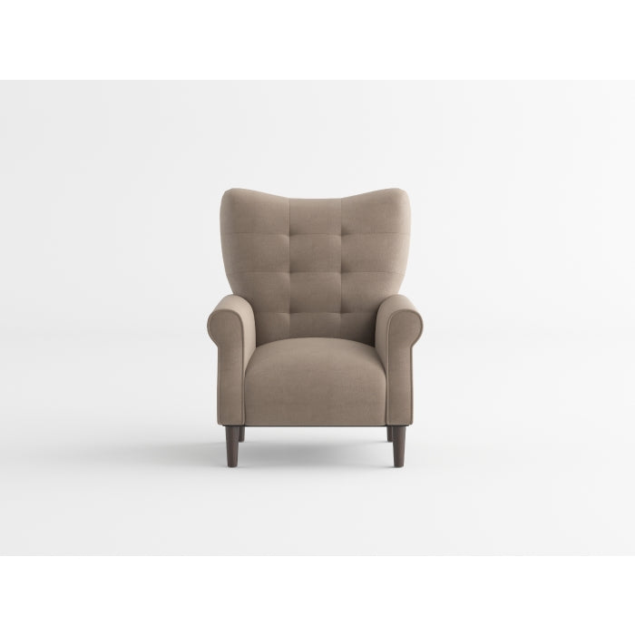 Kyrie Dark Gray Velvet Accent Chair