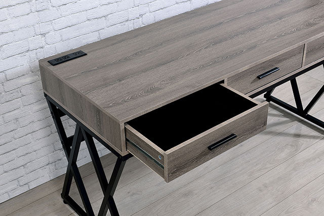 Moers Gray/Sand Black Desk