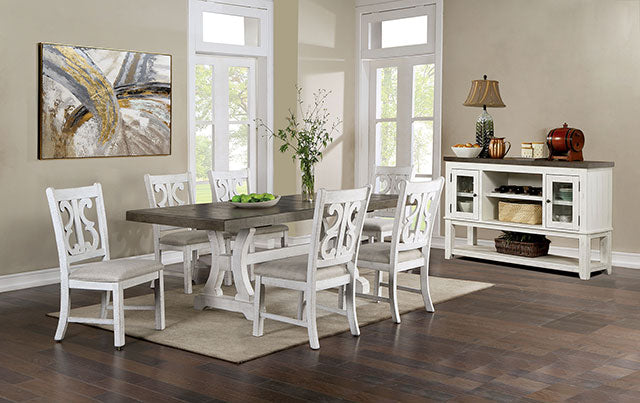 Auletta Distressed White/Gray Dining Table