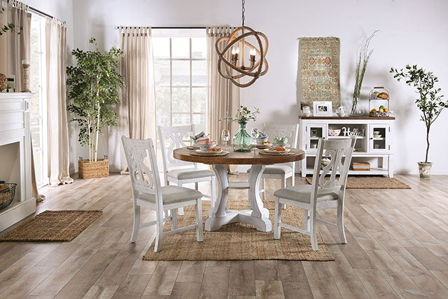 Auletta Distressed White/Gray Dining Table