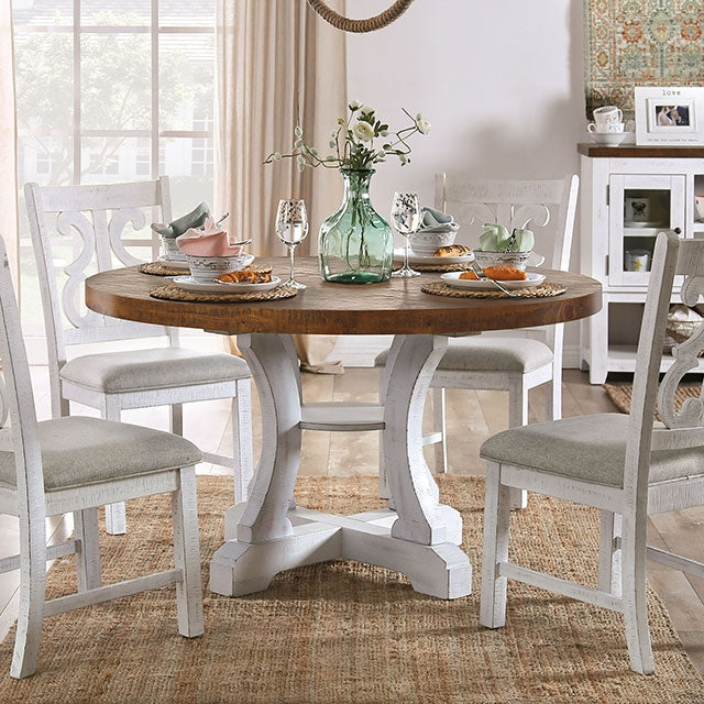 Auletta Distressed White/Gray Dining Table