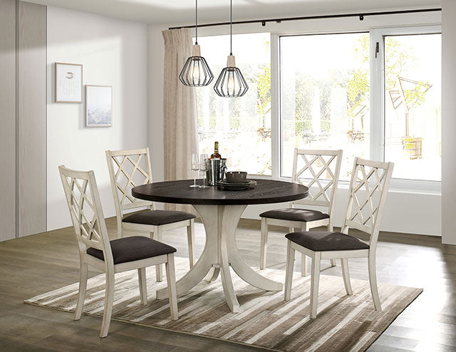 Haleigh Antique White/Gray Dining Table