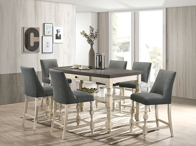 Plymouth Ivory/Dark Gray Dining Table