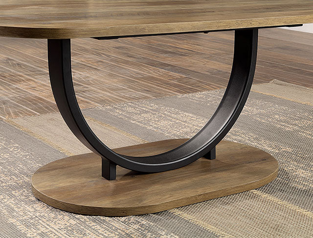 Olbia Rustic Oak/Sand Black Coffee Table Set