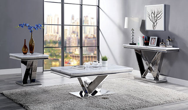 Villarsglane Chrome Sofa Table