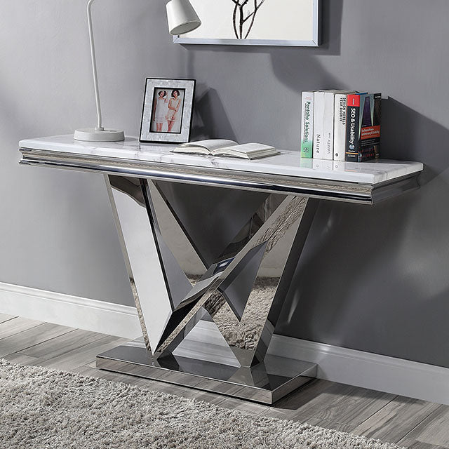 Villarsglane Chrome Sofa Table