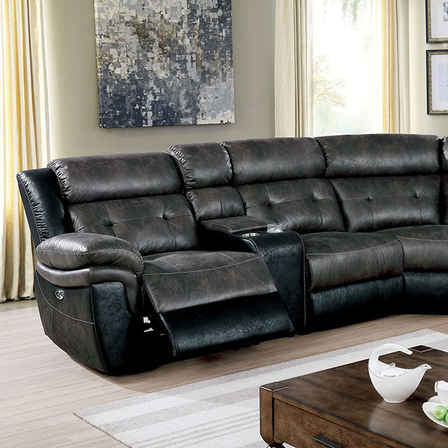 Brooklane Gray/Black Sectional