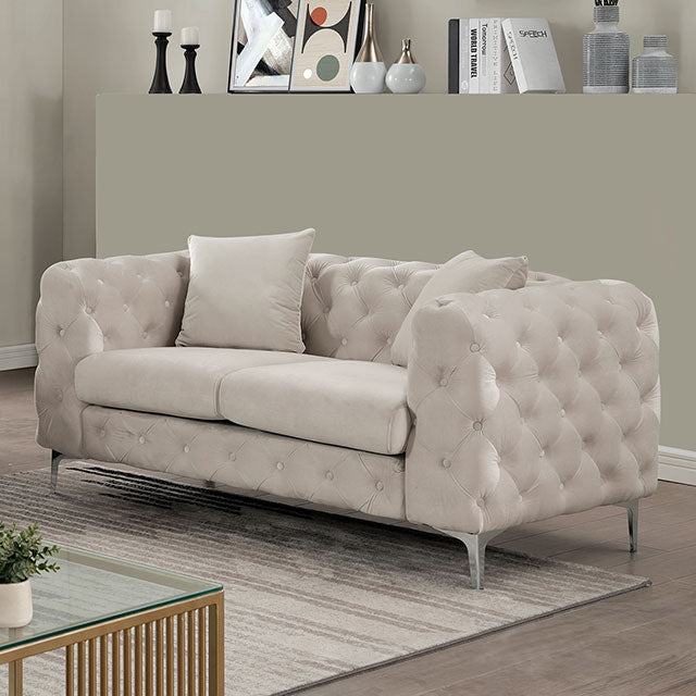 Sapphira Dark Gray Loveseat