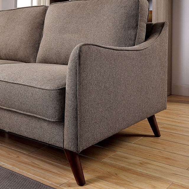 Maxime Black/Light Oak Loveseat