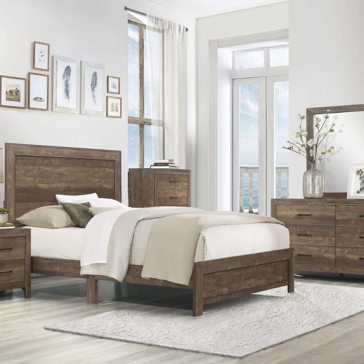 Corbin Rustic Brown Bedroom Set – Redwood Home Furniture