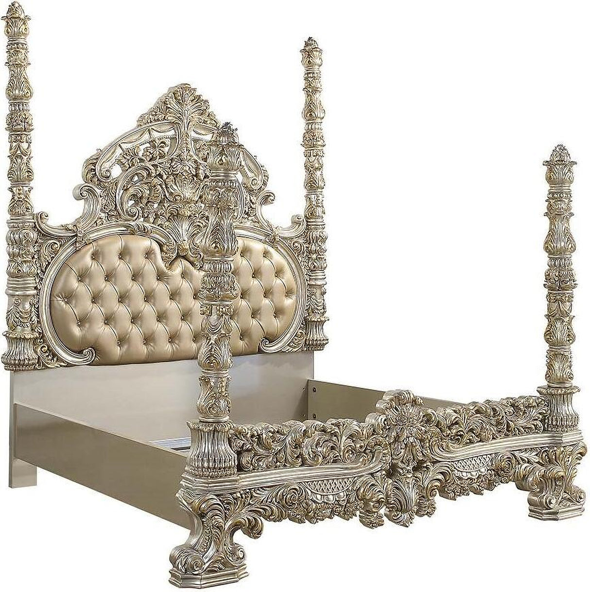Danae Bedroom Set In Champagne And Gold Finish