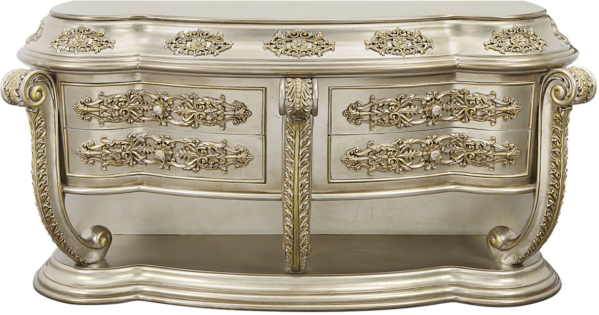 Danae Bedroom Set In Champagne And Gold Finish