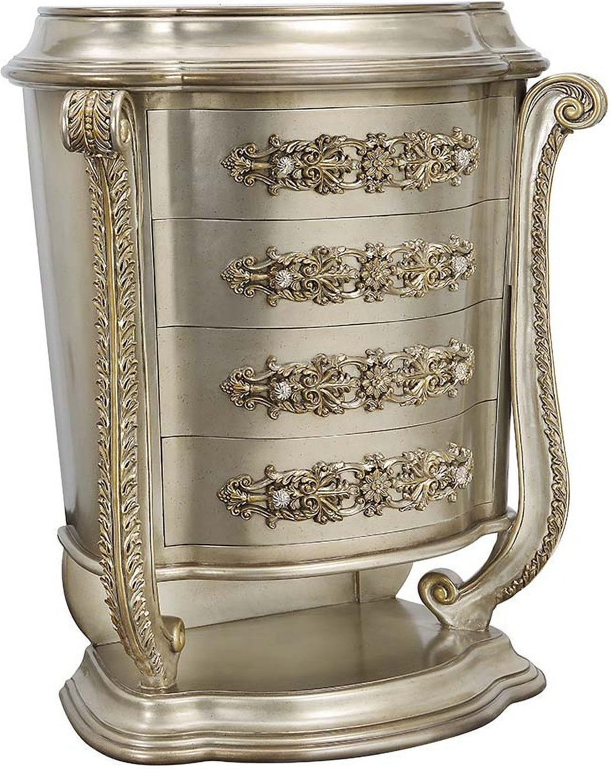 Danae Bedroom Set In Champagne And Gold Finish