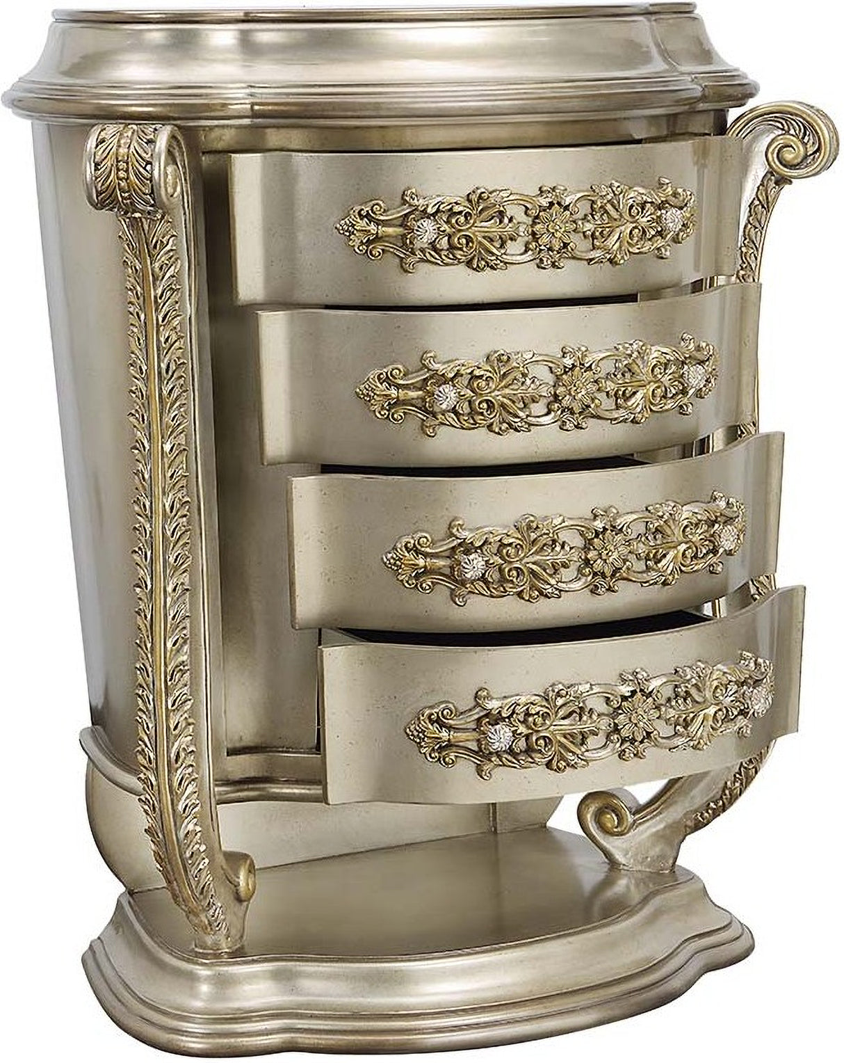 Danae Bedroom Set In Champagne And Gold Finish