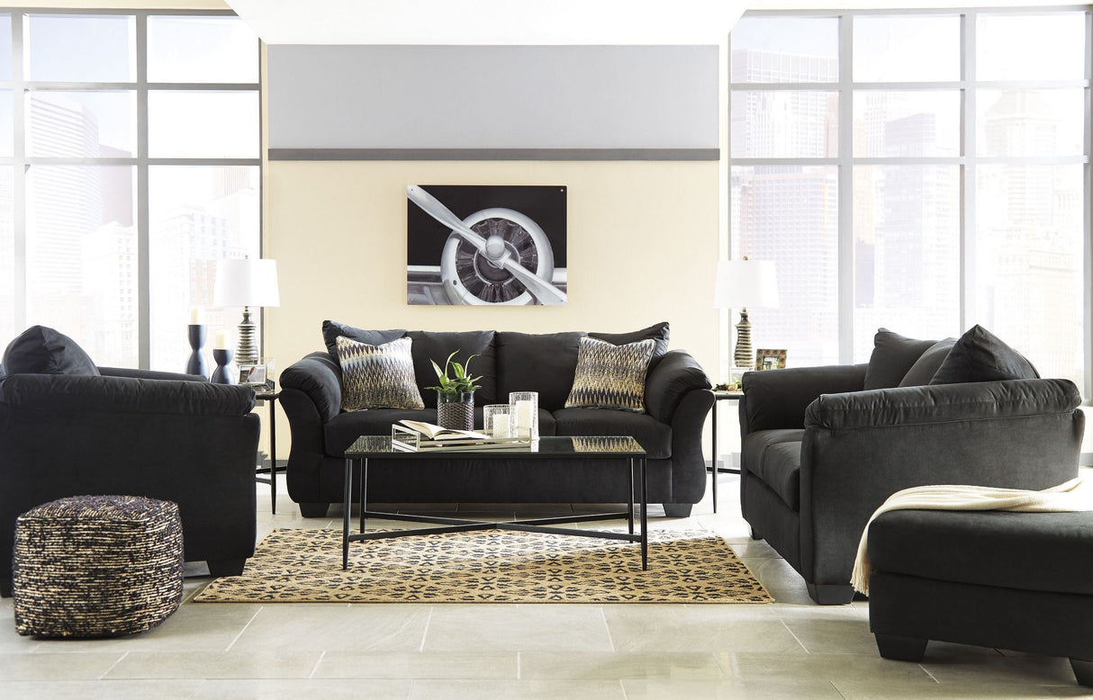 Darcy Black Living Room Set