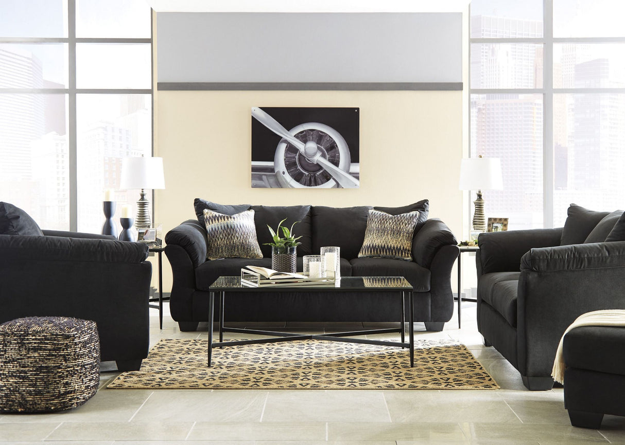 Darcy Black Living Room Set