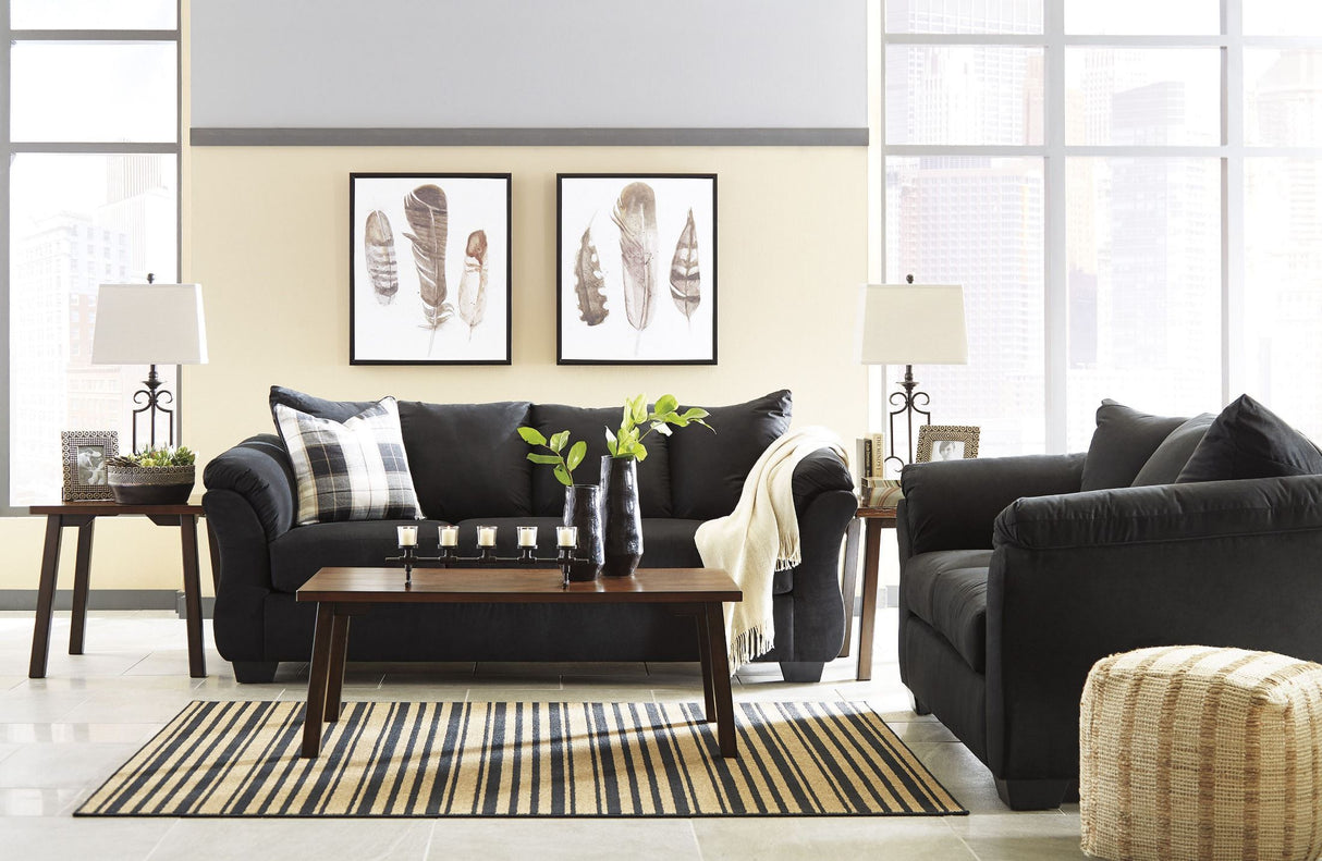 Darcy Black Living Room Set