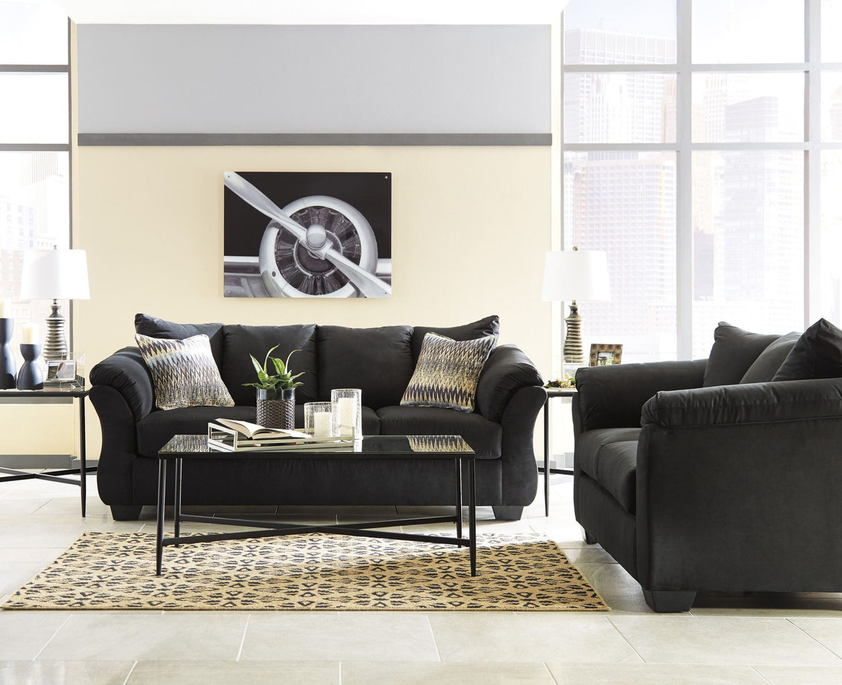 Darcy Black Living Room Set