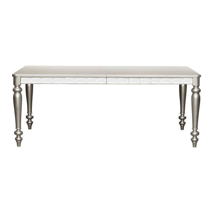 Orsina Silver Mirrored Extendable Dining Table
