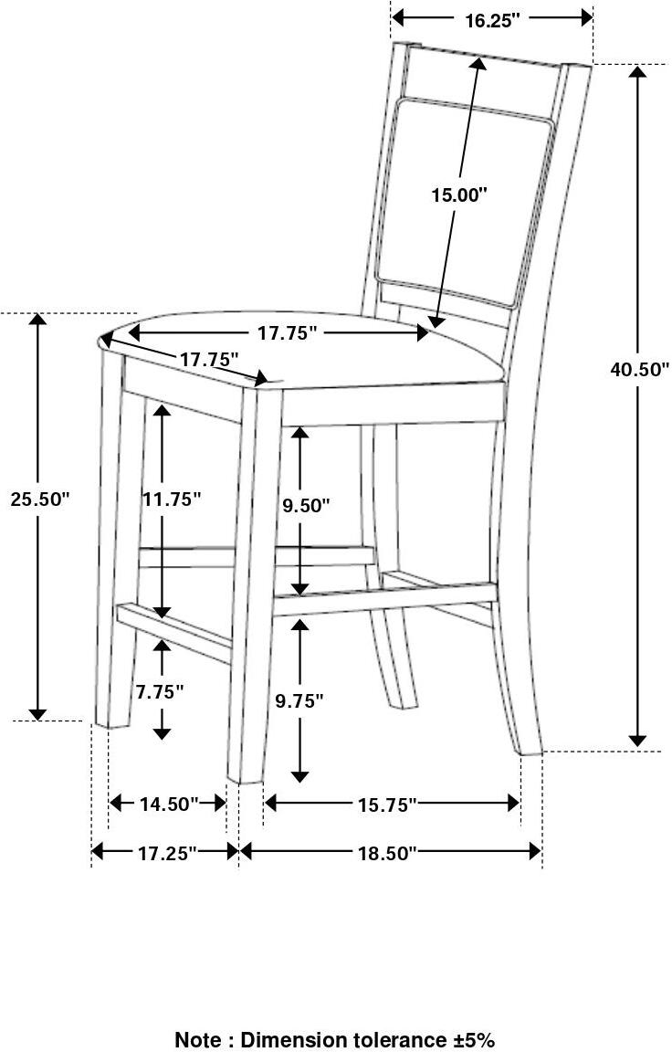 Dewey Walnut Counter Height Dining Room Set