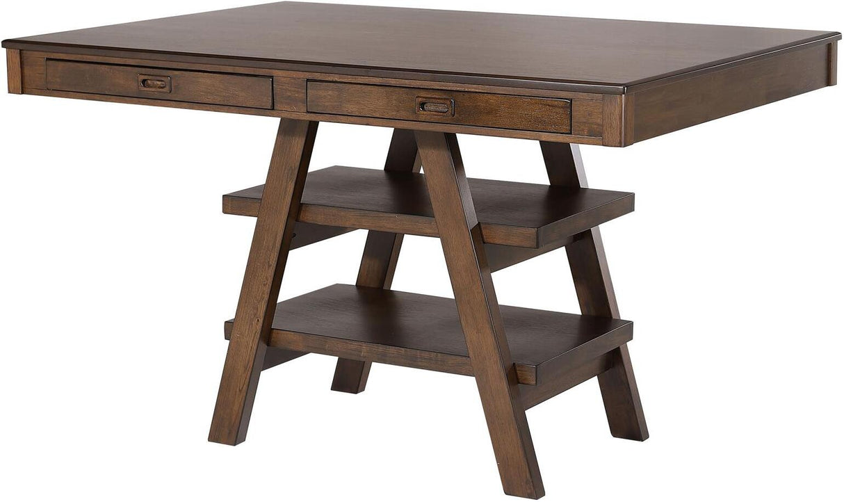 Dewey Walnut Counter Height Dining Room Set