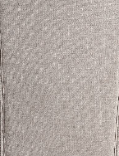 Wandella Beige Fabric, Marble Top & Rustic Oak Finish Dining Table