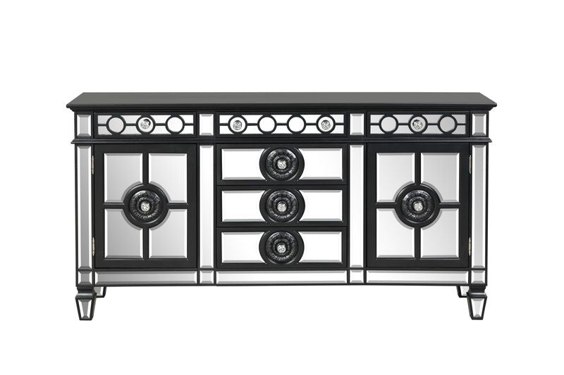Varian Mirrored & Black Finish Ii Server