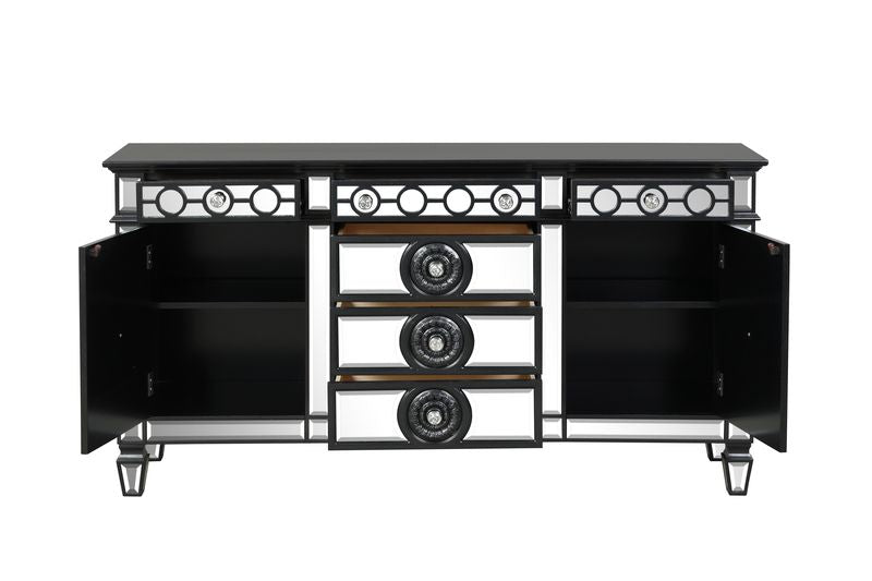 Varian Mirrored & Black Finish Ii Server