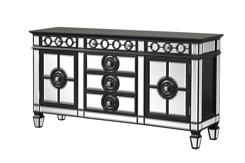 Varian Mirrored & Black Finish Ii Server