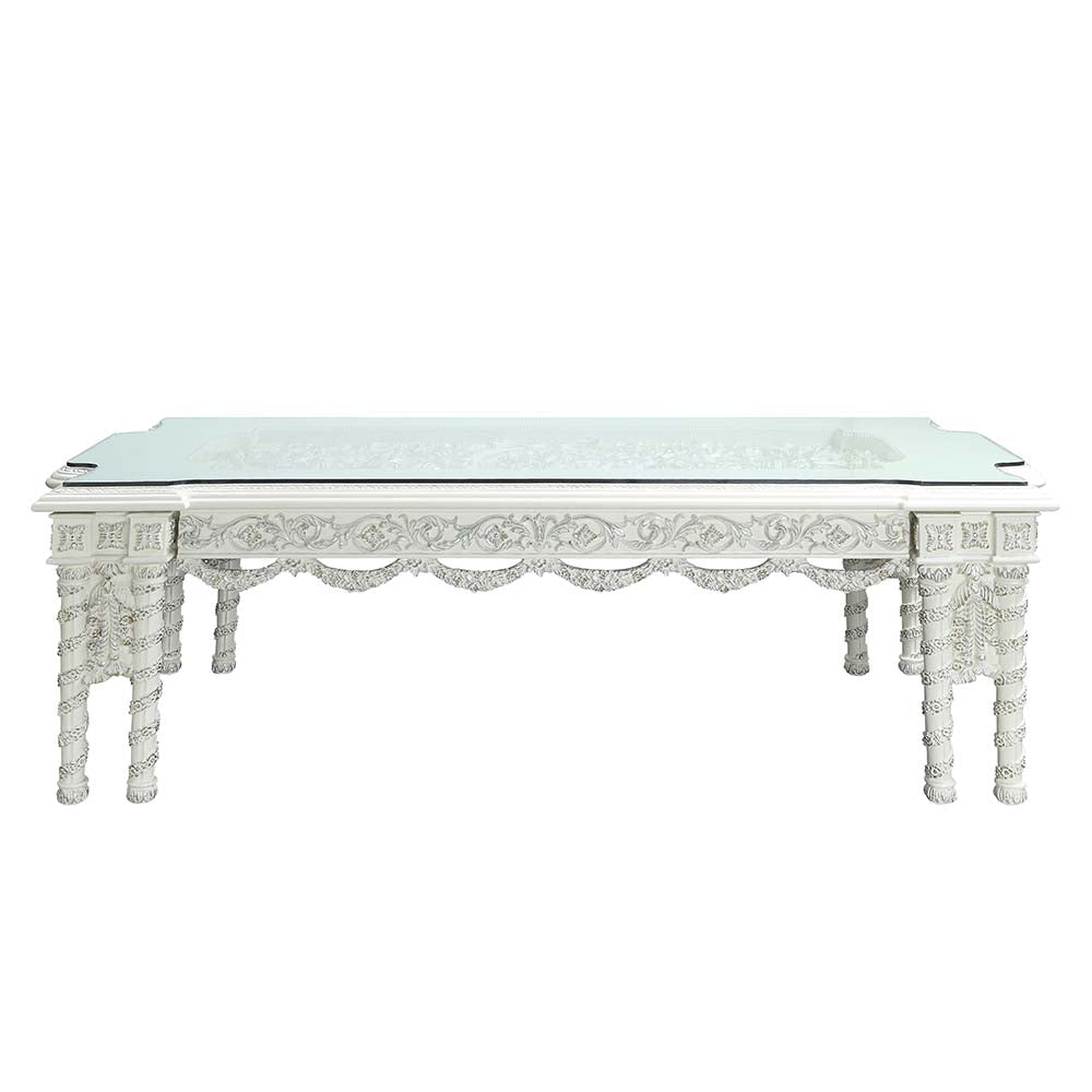 Vanaheim Antique White Finish Dining Table