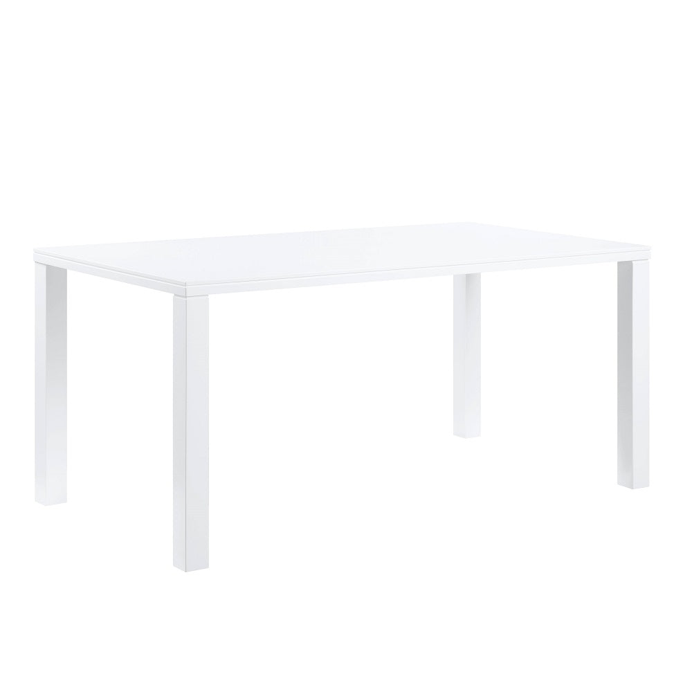 Pagan White High Gloss Finish Dining Table