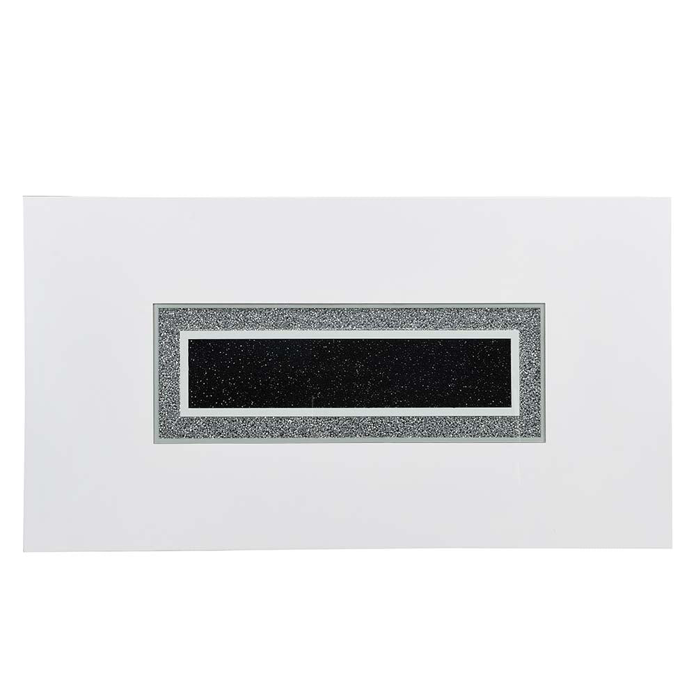 Elizaveta Faux Crystal Diamonds & White High Gloss Finish Dining Table