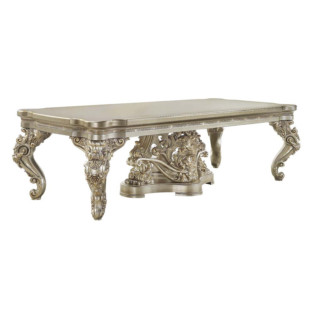 Danae Champagne & Gold Finish Dining Table