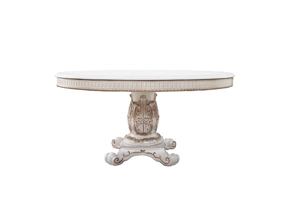 Vendom Antique Pearl Finish Dining Table