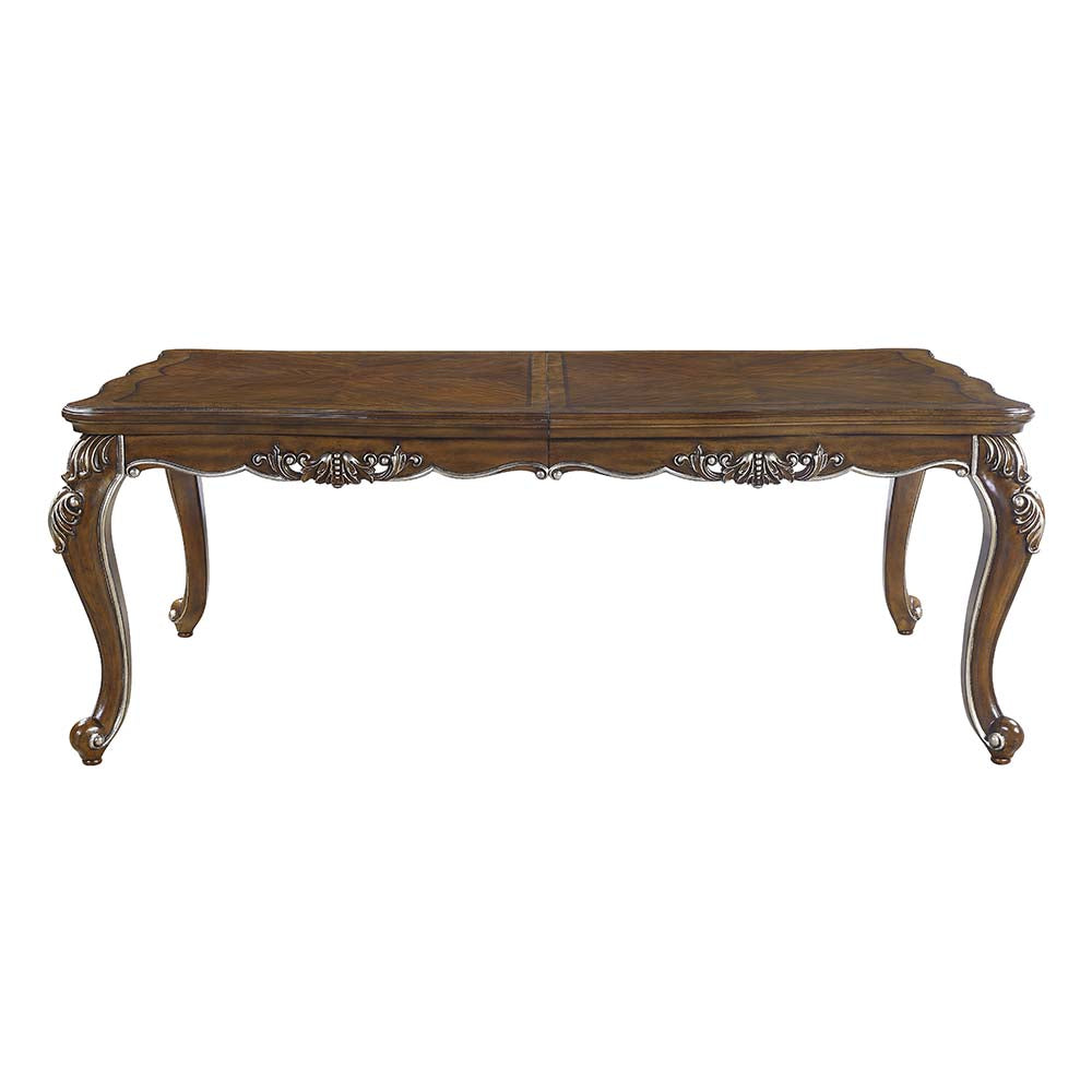 Latisha Antique Oak Finish Dining Table
