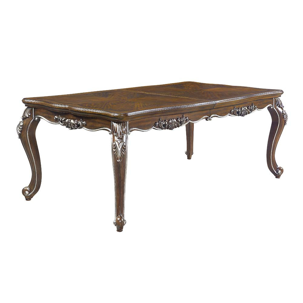 Latisha Antique Oak Finish Dining Table