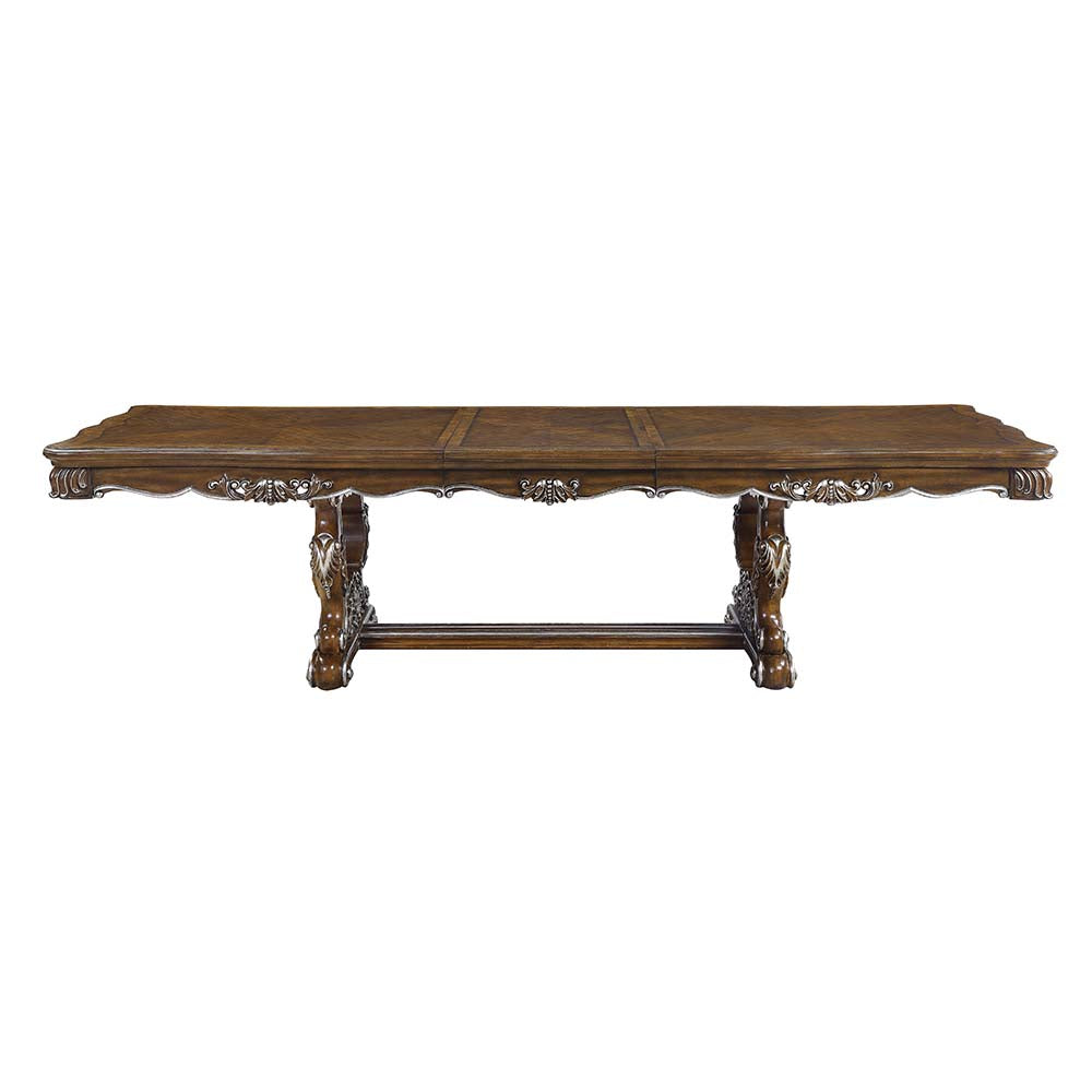 Latisha Antique Oak Finish Dining Table