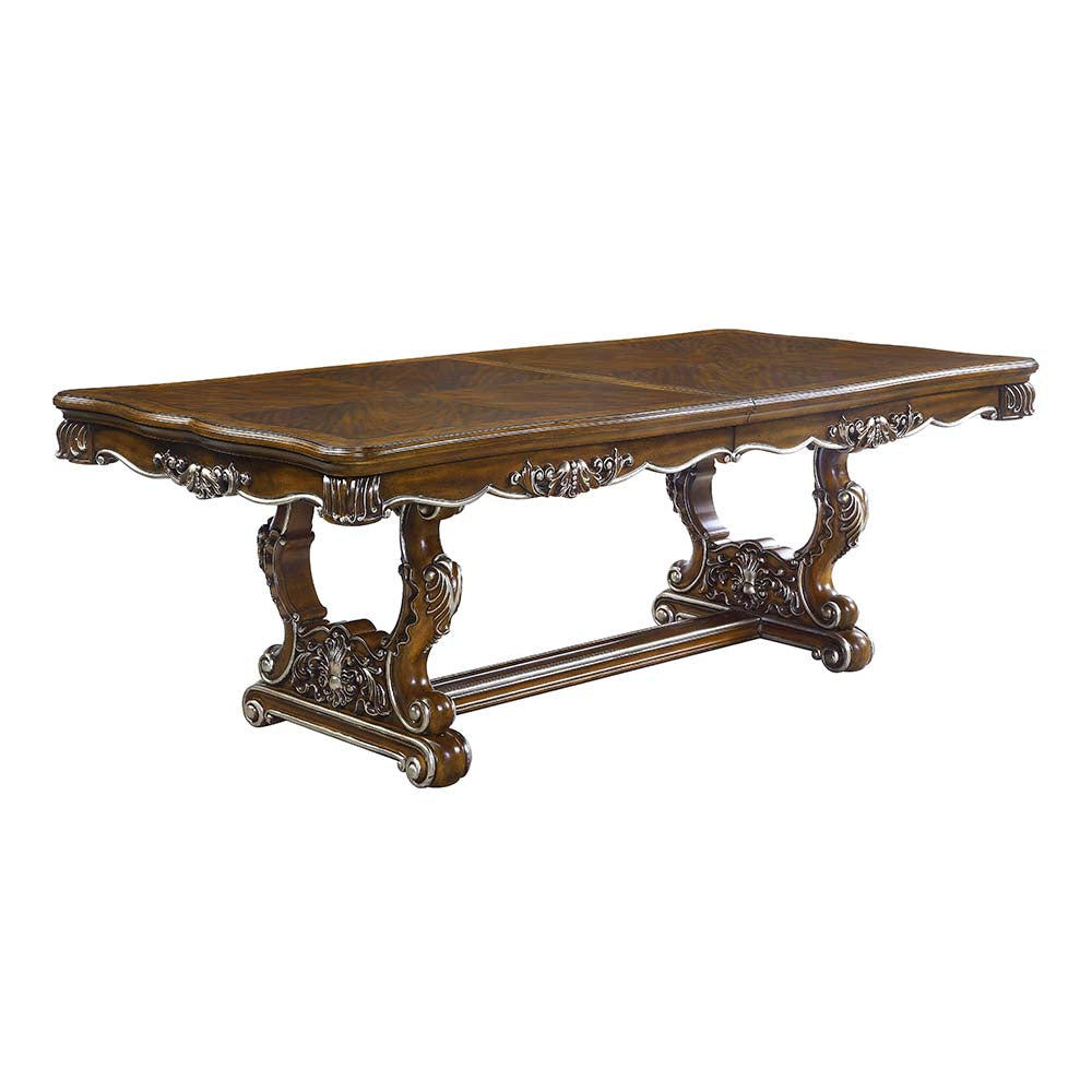 Latisha Antique Oak Finish Dining Table