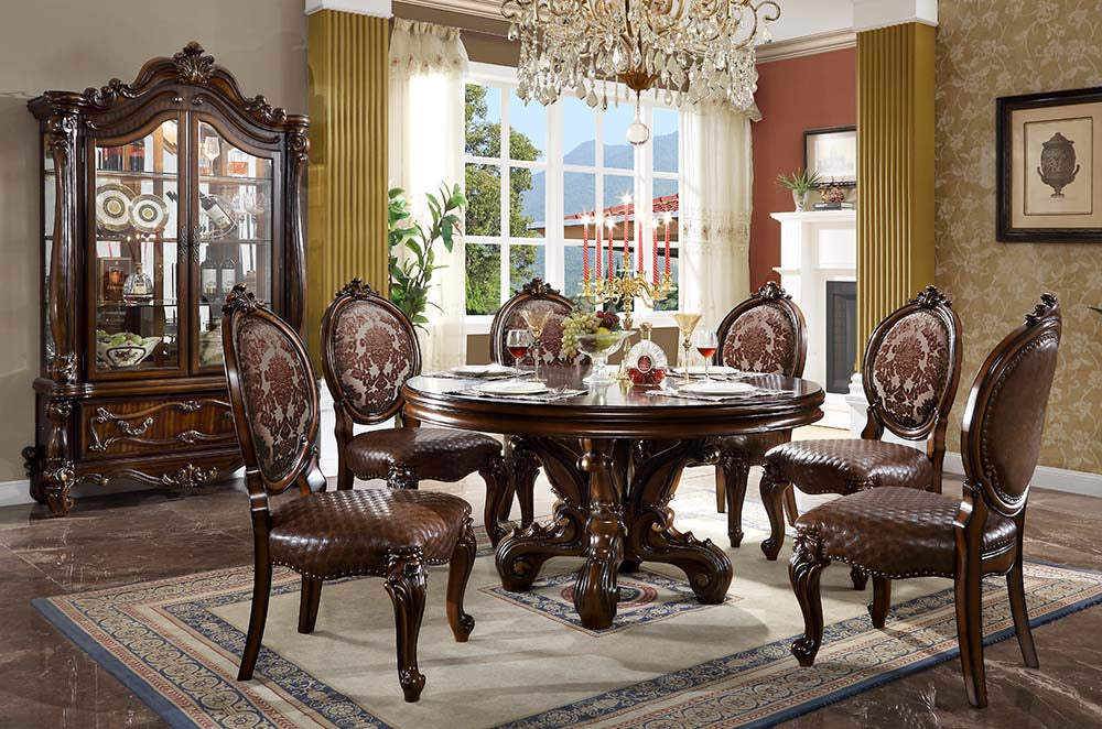 Versailles Cherry Finish Dining Table