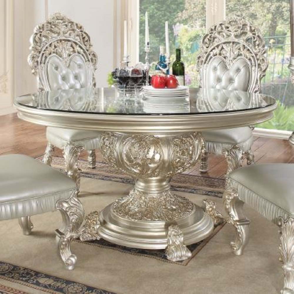 Sandoval Champagne Finish Dining Table