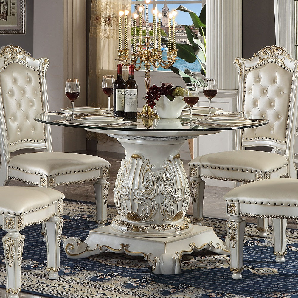 Vendome Round Dining Table W/Pedestal Base