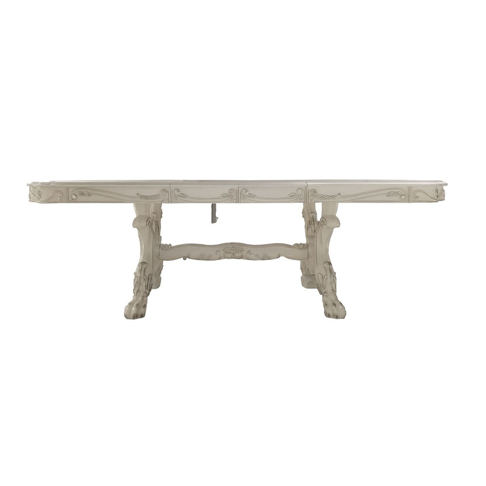 Dresden Bone White Finish Dining Table