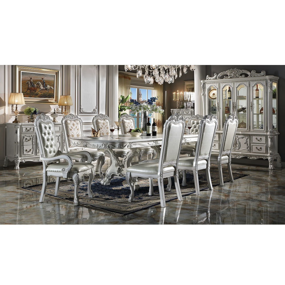 Dresden Bone White Finish Dining Table