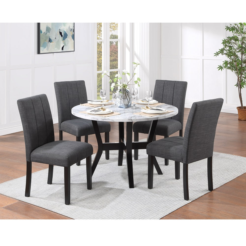 Kusa 5PC Pack Dining Set W/Engineering Stone Top