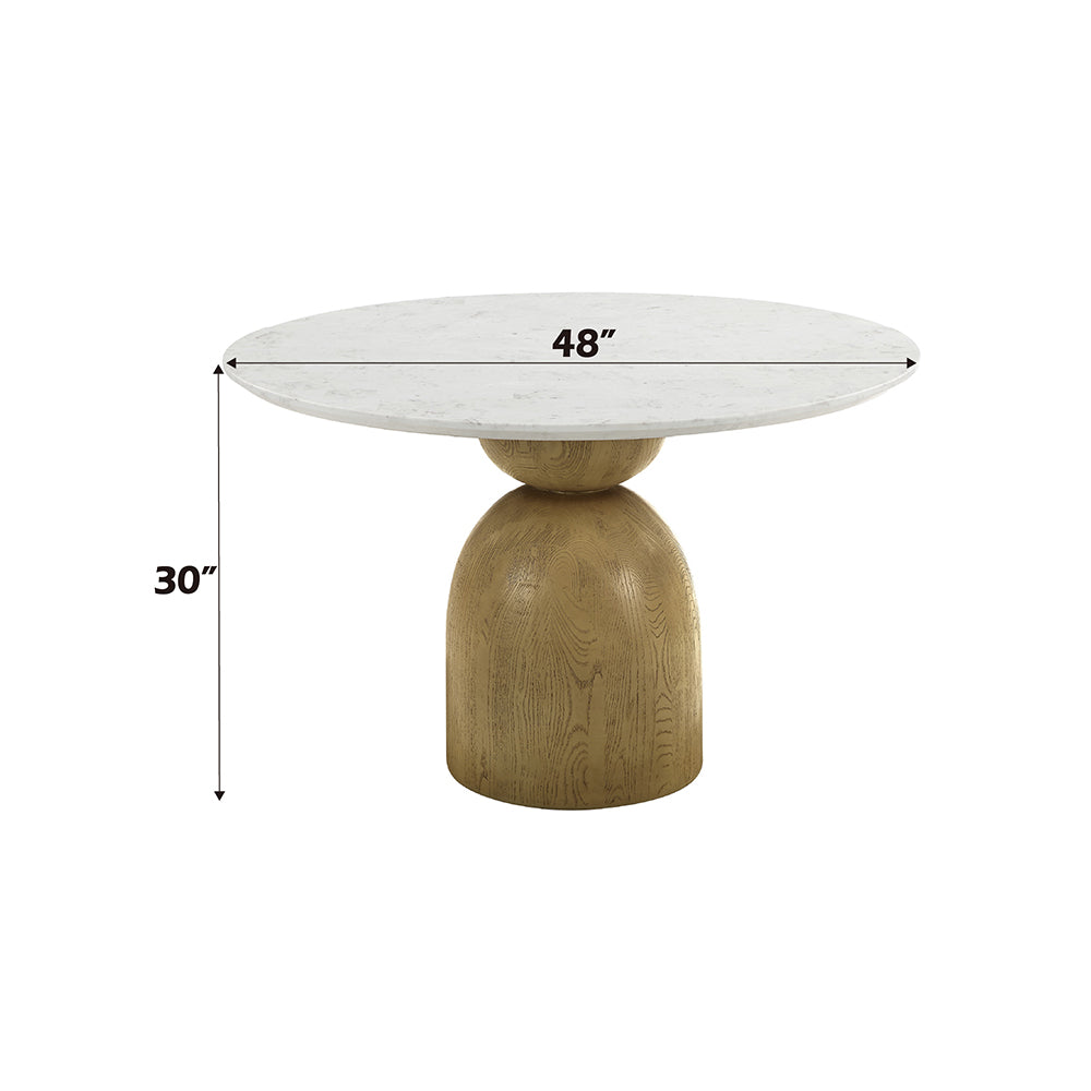 Kala Round Dining Table w/Marble Top