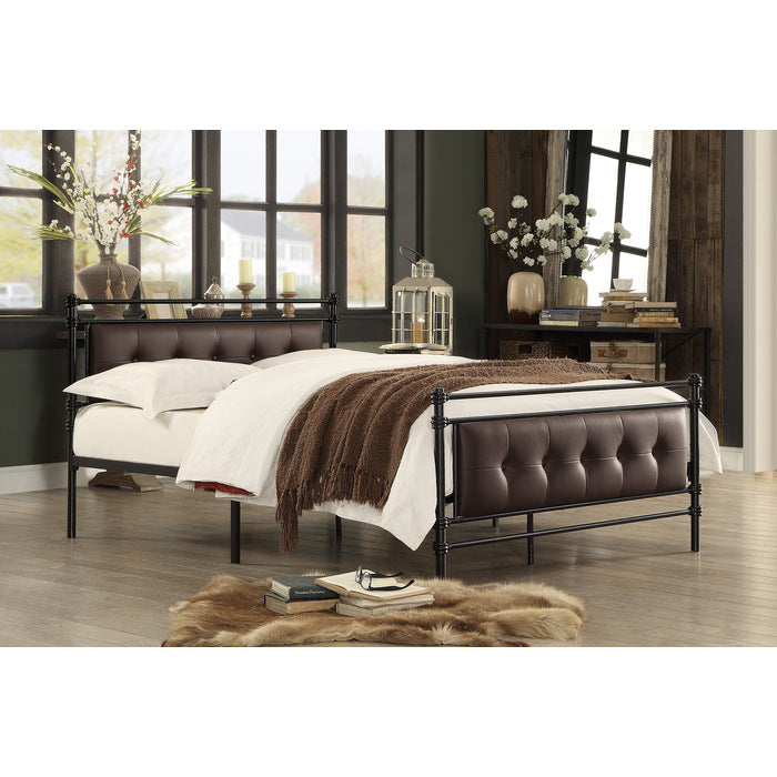 Jayla Brown Full Metal Platform Bed