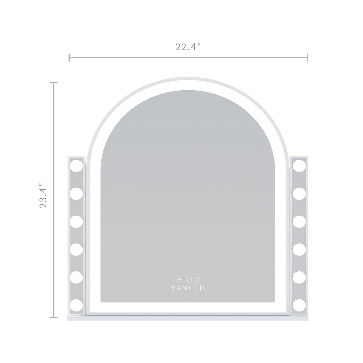 Arch Design BK Led Vanity Mirror